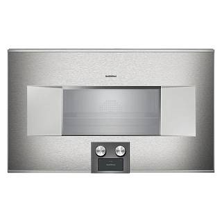 Компактна духова шафа-пароварка BS484112 права нержавіюча сталь за склом GAGGENAU