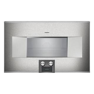 Компактна духова шафа-пароварка BS485112 ліва нержавіюча сталь за склом GAGGENAU