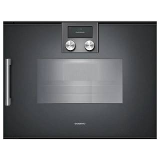 Компактна духова шафа-пароварка BSP250101 права антрацит GAGGENAU