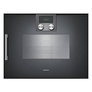 Компактна духова шафа-пароварка BSP270101 права антрацит GAGGENAU