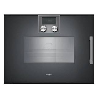 Компактный духовой шкаф-пароварка BSP271101 левый антрацит GAGGENAU