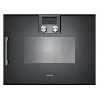 Компактный паровой духовой шкаф BSP220101 правый антрацит GAGGENAU