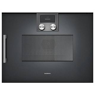 Компактна духова шафа з мікрохвильовим режимом BMP250100 права антрацит GAGGENAU