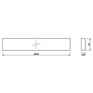 Рейка ясен 30х10х2800,  без покриття