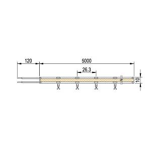 LED-лента COB,  608 LEDs / M,  16W,  24V,  IP20,  ССТ