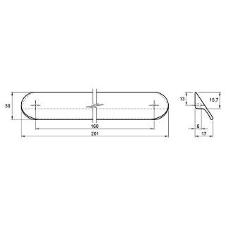 Ручка Ferro Fiori M 0734.160 золото браш
