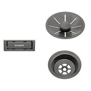 Відвідна арматура InFino для однієї чаші з клапаном-автоматом satin dark steel BLANCO (207429)