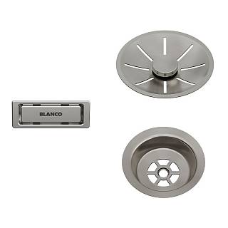 Відвідна арматура InFino для однієї чаші з клапаном-автоматом satin platinum BLANCO (207435)