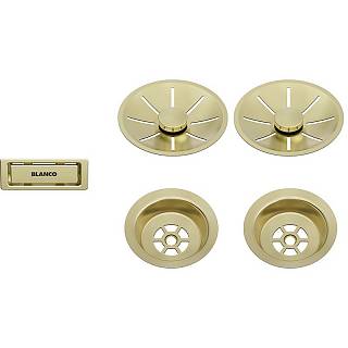 Відвідна арматура InFino для двох чаш без клапана-автомата satin gold BLANCO (207439)