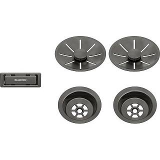 Набір декоративних елементів C-overflow satin dark steel (дві чаші) BLANCO (206901)