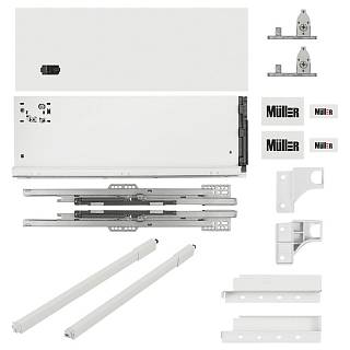 Комплект для шухляди Muller Box profi line 3D L=400 Н=178 (+1 релінг) білий