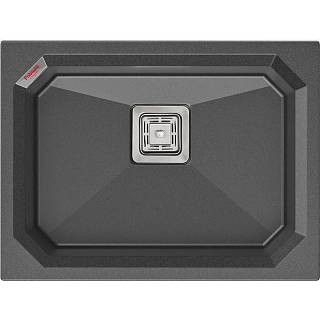 Мийка граніт Crystal 61x46 Titanium Fabiano
