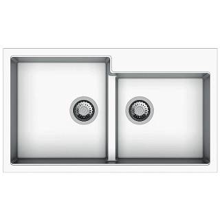 Мийка граніт Navio 86x50x20 Alpine White Fabiano