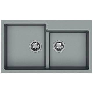 Мийка граніт Navio 86x50x20 Grey Metallic Fabiano
