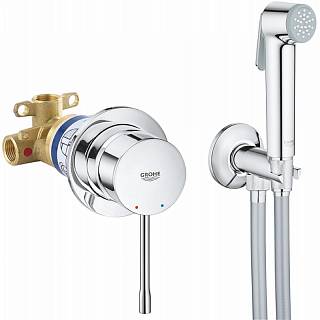 Комплект для гігієнічного душу зі змішувачем Essence,  хром Grohe (UA111197000)