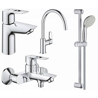 Набор смесителей для ванны BauLoop,  хром Grohe (UA123225K0)