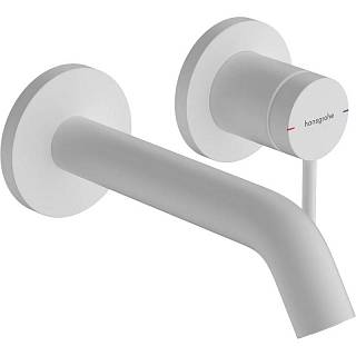 Смеситель Tecturis S 165 для умывальника из стены Matt White Hansgrohe (73350700)