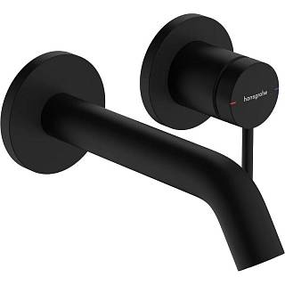 Змішувач Tecturis S 165 для умивальника зі стіни Matt Black Hansgrohe (73350670)
