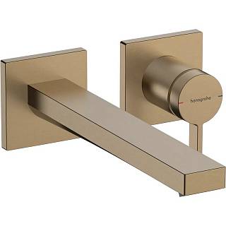 Змішувач Tecturis E 225 для умивальника зі стіни Brushed Bronze Hansgrohe (73051140)