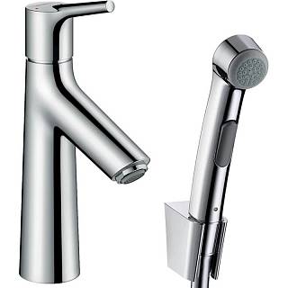 Змішувач для умивальника Talis Select S з клапаном Push-Open з бідеткою Chrome Hansgrohe (72290000)