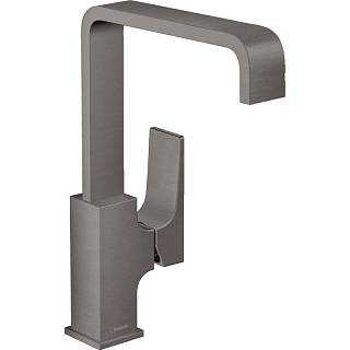 Змішувач Metropol 230 із зливним клапаном Push-Open Black Chrome Hansgrohe (32511340)