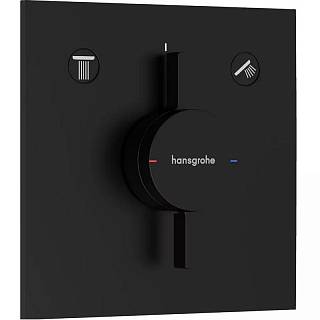 Смеситель скрытого монтажа DuoTurn E на 2 функции Matt Black Hansgrohe (75417670)