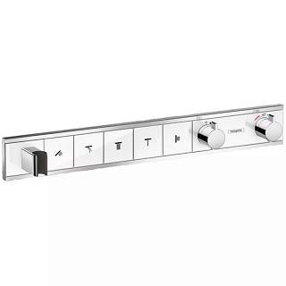 Термостат скрытого монтажа RainSelect на 5 выходов White/Chrome Hansgrohe (15358400)