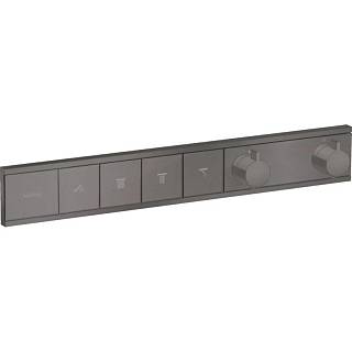 Термостат прихованого монтажу RainSelect на 4 споживача Brushed Black Hansgrohe (15382340)