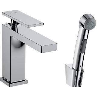 Змішувач для умивальника Tecturis E 110 з гігієнічною лійкою Chrome Hansgrohe (73210000)