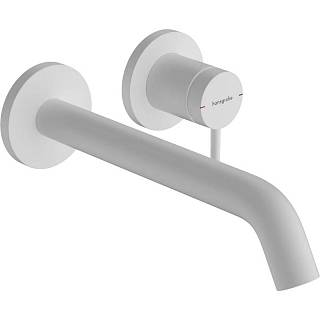 Змішувач для умивальника Tecturis S 225 зі стіни Matt White Hansgrohe (73351700)