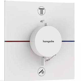 Термостат прихованого монтажу ShowerSelect Comfort E на 2 функції Matt White Hansgrohe (15572700)