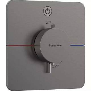 Термостат прихованого монтажу ShowerSelect Comfort Q на 1 функцію Black Chrome Hansgrohe (15581340)
