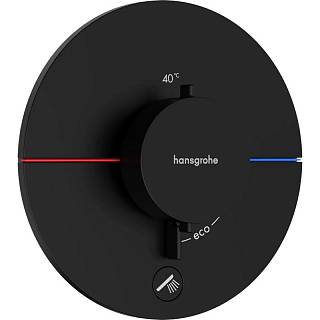 Термостат ShowerSelect Comfort S HighFlow на 1 функцію Matt Black Hansgrohe (15562670)