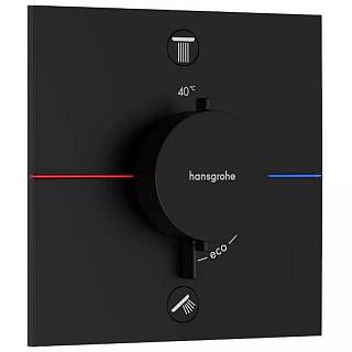 Термостат прихованого монтажу ShowerSelect Comfort E на 2 функції Matt Black Hansgrohe (15572670)