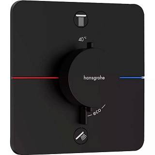 Термостат скрытого монтажа ShowerSelect Comfort Q на 2 функции Matt Black Hansgrohe (15583670)
