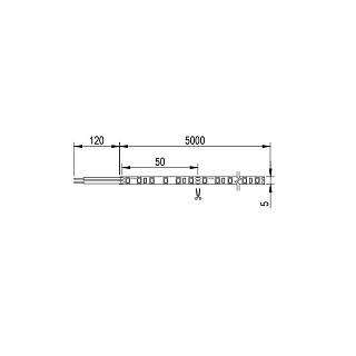 LED-2835 SMD SLIM лента,  5мм,  120 LEDs/м,  10W,  24V,  IP20,  дневной свет