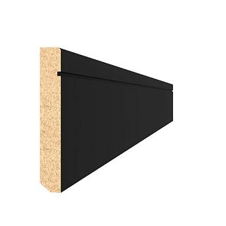 Плинтус MDF AGT SPR-7028 723 Черный шелк Soft Touch 2800х80х16 мм (уп. 8 шт.)