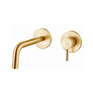 Змішувач для умивальника Light,  настінний,  вилив 17.8 см,  Brushed Honey Gold (LIG006HGSP70) Paffoni