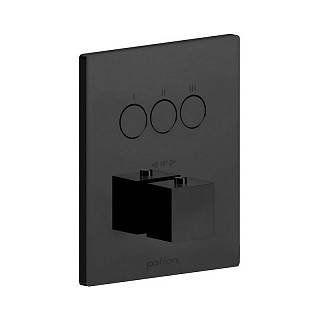 Термостат для душа (наружная часть) Compact box (3 функции),  черный матовый (CPT519NO) Paffoni