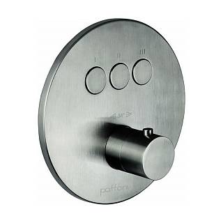 Термостат для душа Compact box скрытого монтажа (3 функции),  Steel (CPT019ST) Paffoni