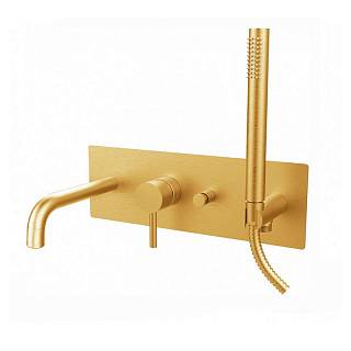 Змішувач для ванни/душу з виливом і душем Light,  Brushed Honey Gold (LIG001HGSP) Paffoni