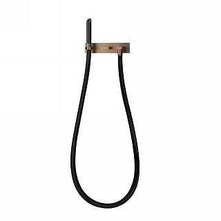 Зовнішня частина для Water Tube Kneipp,  ручний душ чорний,  Copper Bruched PVD Gessi (32941-708)