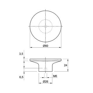 Ручка Ferro Fiori M 0086.60 белый дуб