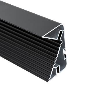 Профиль GOLA горизонтальный LED Ferro Fiori,  L=4100 мм,  тип L/С,  чёрный