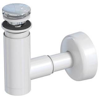 Сифон для умывальника Easy Clean,  телескоп.,  сливная трубка d40 с розеткой Prevex