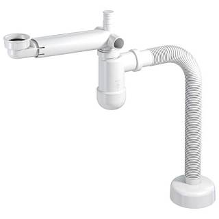 Сифон для умивальника Preloc телескоп.,  з накидною гайкою 5/4",  гофр d32x885 з розеткою Prevex
