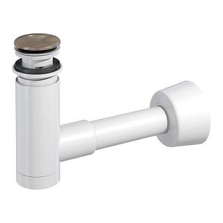 Cифон для умивальника Easy Clean, телескоп.,  зливна трубка d40 з розеткою,  клік-клак Prevex