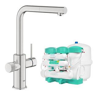 Компл. змішувач з в/в Blue Pure Minta з фільтром Ecosoft P’URE AQUACALCIUM Mint (MO67530601DC) Grohe