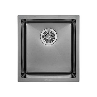 Мойка стальная Under top mini STEEL S201 black (400*430*220mm) GRANADO