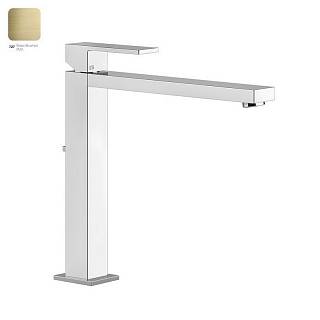 Змішувач для умивальника Gessi Rettangolo,  високий,  донний клапан Brushed Brass PVD (11923727) Gessi